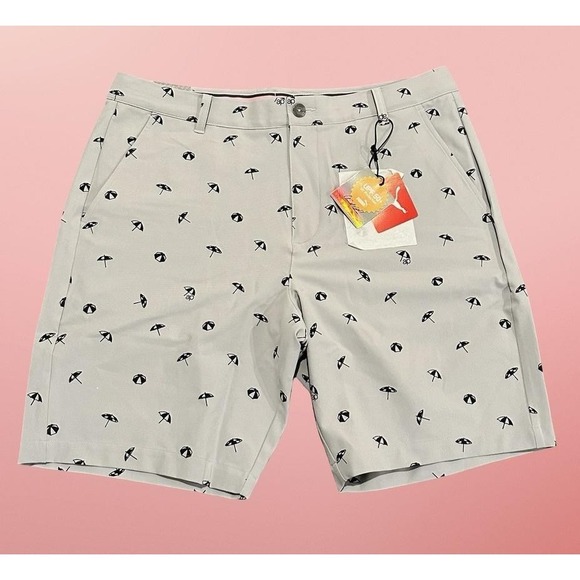 Puma Arnold Palmer Shorts Mens 36 Golf Umbrella Print Performance Lightweight - Picture 1 of 8
